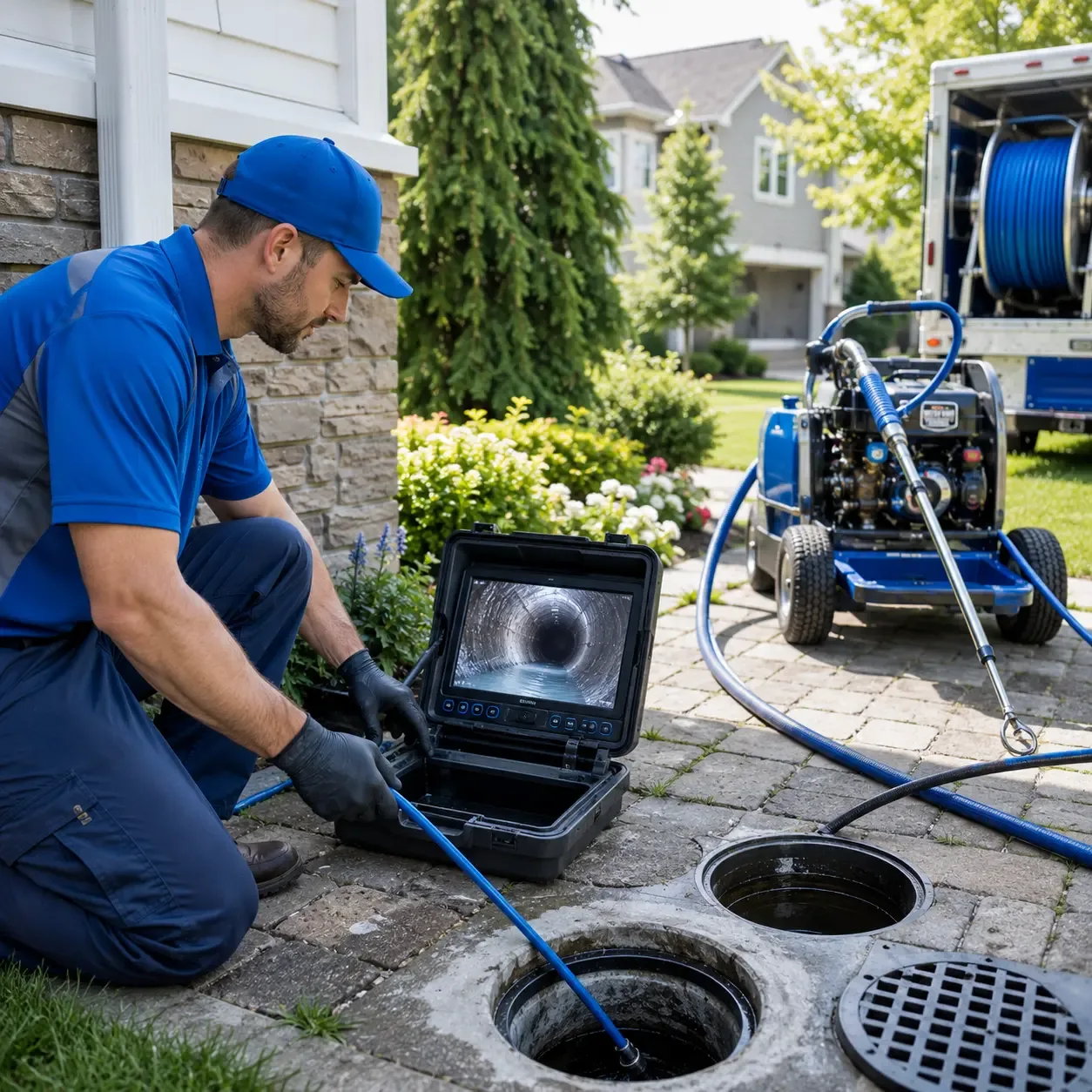 Outdoor drain cleaning professionals serving Huntsville, IL
