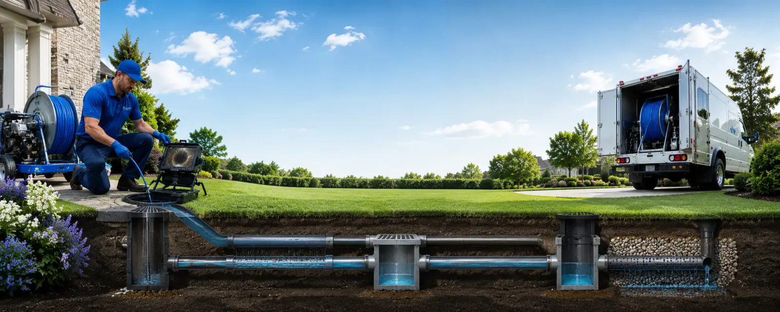 Outdoor drain cleaning information for Huntsville, IL
